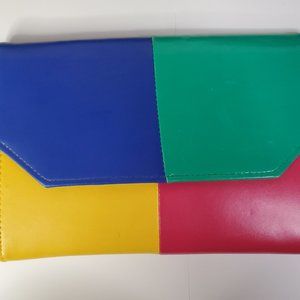 [SOLD] Vintage 1980s Colorblock Crossbody Clutch Bag